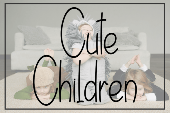 Cute Children Font for Web Design