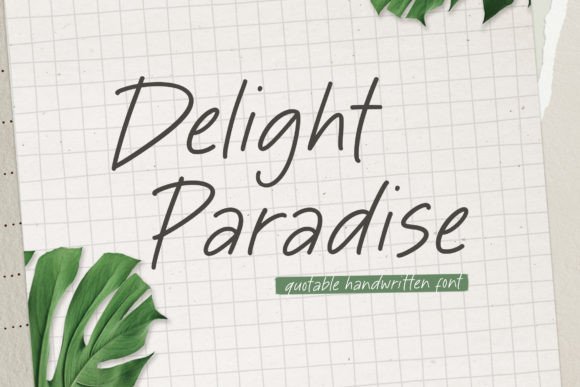 Delight Paradise Font: Elegant Script for Designers