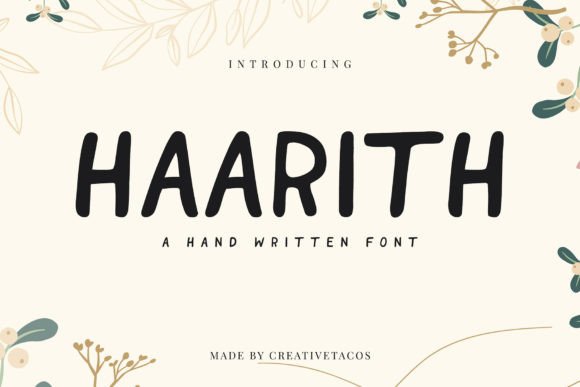 Haarith Font: A Handmade Typographic Delight